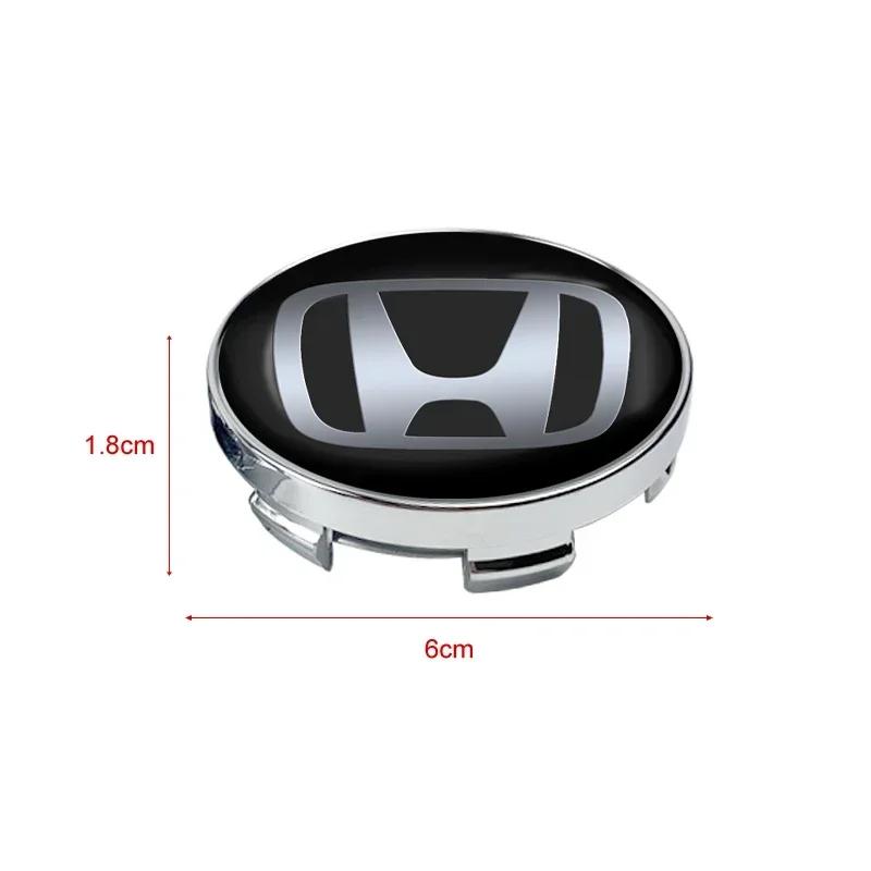 FIT Car New Honda 60MM Car Wheel Rims Center Hub Caps Emblem Car Accessories For Honda Civic Varadero Xl1000 Xadv Forza Vt600 E