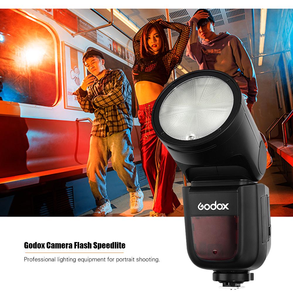 Вспышка для камеры Godox V1P Speedlite Speedlight с круглой головкой, встроенная беспроводная система 2,4G X с