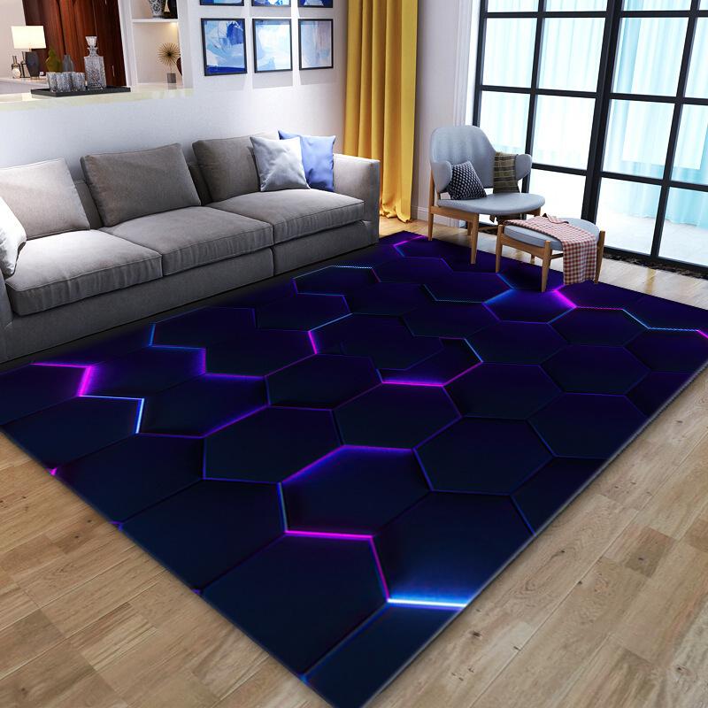 VIKAMA3D Stereo Vision Large Carpet Floor Mat Living Room Bedroom Decorative Floor Mat Absorbent, Non-Slip And Dirty Floor Mat