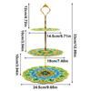 Круглый сервировочный поднос с алмазной росписью, 3-х уровневая башня для демонстрации десертов и сладостей, многоуровневые сервировочные подносы для выпечки, десертов, конфет, фруктов, чая