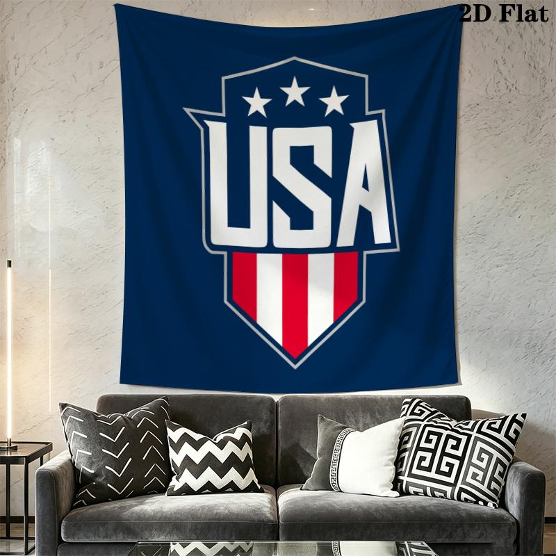 USWNT Wall Tapestry Aesthetic Wall Hanging Printed Fabric Blanket Decorative Tapestries for Bedroom Living Room Home Decor