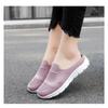 Женские мюли-слипоны вязаные дышащие удобные повседневные туфли легкие нескользящие тапочки