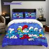 Smurf Family Adventure Bedding 1 Duvet Cover 2 Pillowcase Without Core Bedding Set Christmas Birthday Gift Duvet Cover And Pillowcase