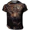 Men's Bold Tiger 3D Printed T-shirt Breathable Polyester Comfortable Short Sleeve Crew Collar Casual and Street Style