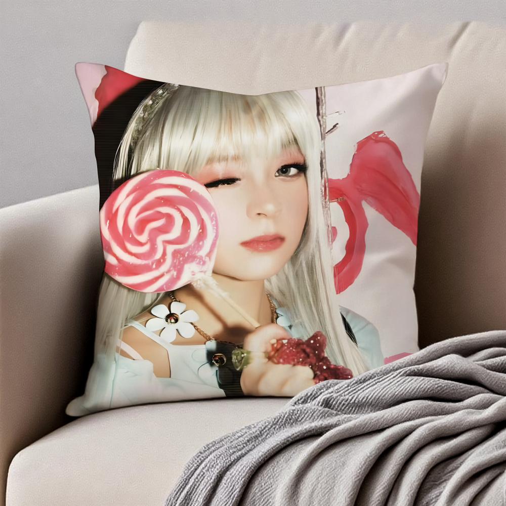 popular female singer MMARiA Cushion Cover Pillowcase Antidustmite Invisible Zipper Short Plush Sofa Cushion