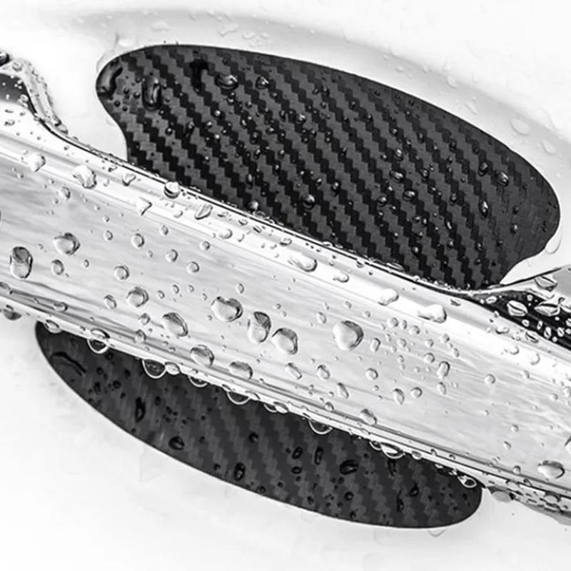 4 шт. Горячие наклейки на автомобиль Защита ручки двери из углеродного волокна Защита от царапин Автомобили Защита ручки автомобиля Автомобильные аксессуары