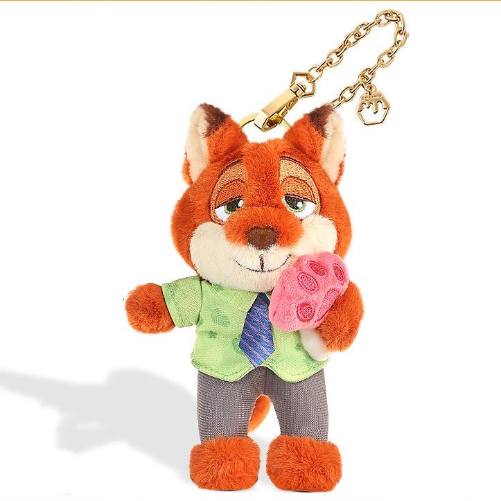 12cm Classic Anime Genuine Zootopia Plush Keychains Small Pendant Bag Hangings Christmas Birthday Gifts For Kids