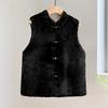 Women's New Chinese Style Retro Stand Collar Frog Button Vest