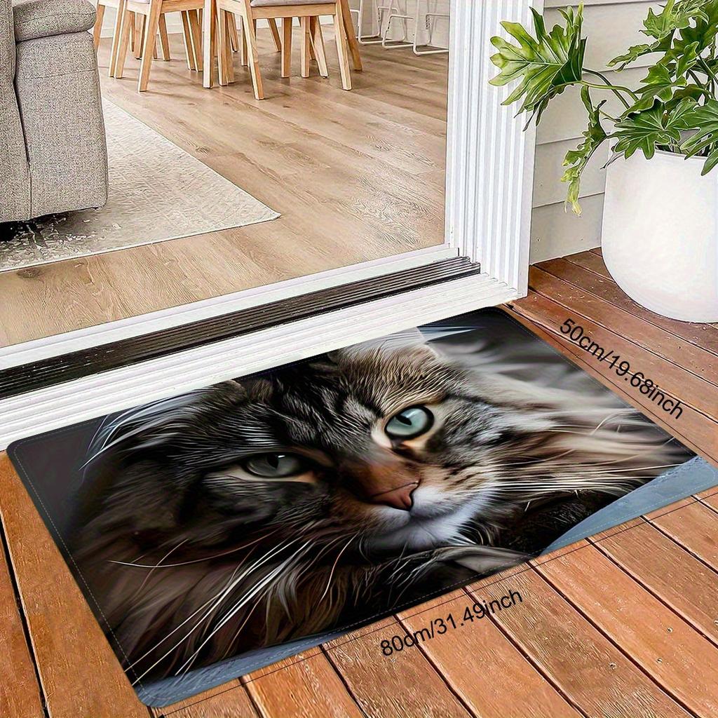 1 шт. милый кошачий узор напольный коврик современный кухонный полиэстеровый ковер нескользящий красочный внутренний ковер для дома ванная комната спальня гостиная декор