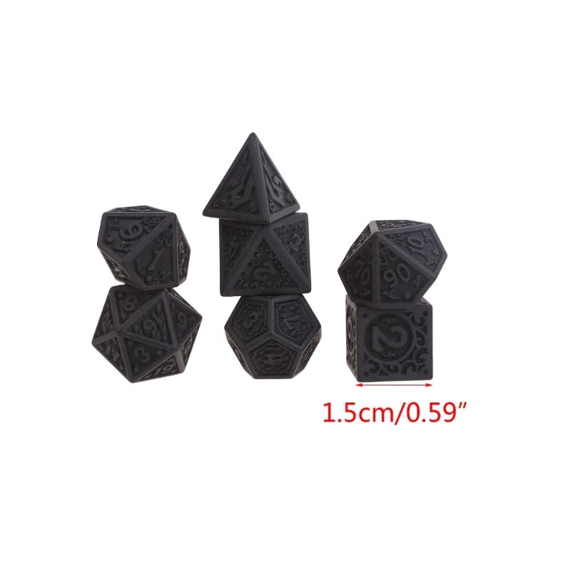 7Pcs/set Polyhedral Acrylic Dices Multi-faced Various Shapes Digital Game Dices for Club Party Family Board Game Props