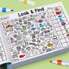 Поиск предметов через границу: Веселая раскраска «Найди и покажи» для детей от 3 до 6 лет, развивающая концентрацию и раннее обучение.