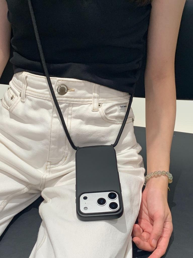 Чехол-lanyard из жидкого силикона для iPhone 17 Air 16 14 15 Plus 11 12 13 Pro Max, мягкий, противоударный, матовый
