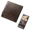 Тонкий кошелек Abrasus, модель Giacomo Valentini, мужской, сделано в Японии, шоколадный
