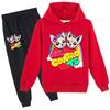 Модная детская спортивная одежда Me Contro Te, милые толстовки и брюки с принтом, комплект из толстовок с капюшоном, спортивный костюм, подходящий для мальчиков и девочек