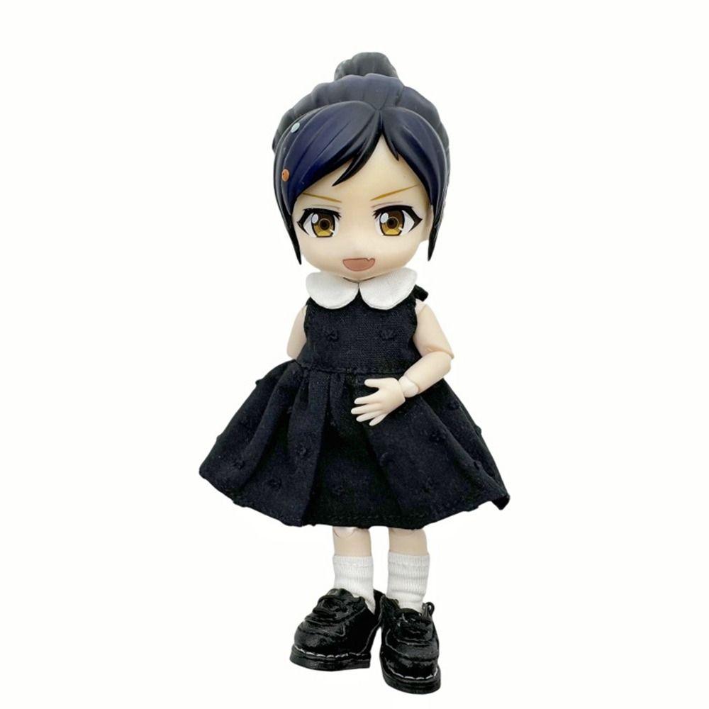 Fashion Doll Dot Dresses Accessories Tops Clothes Skirt for 1/11 OB11 Dolls/for 1/12 BJD