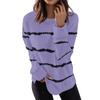 Женский повседневный пуловер с длинными рукавами контрастного цвета, толстовка