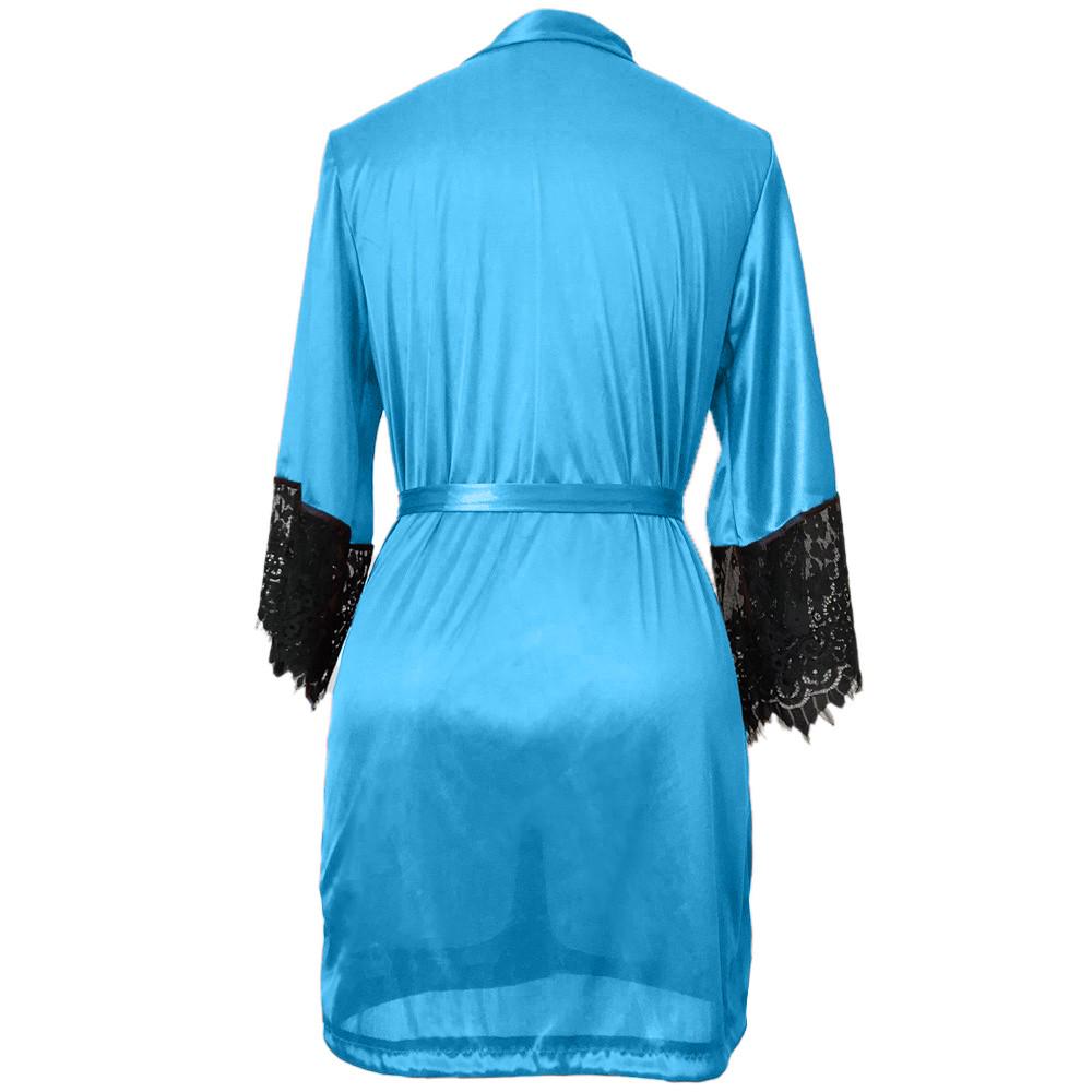 Женское сексуальное кружевное шелковое кимоно Babydoll, нижнее белье с поясом, банный халат, ночное белье