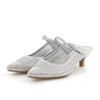HIMIKO/Himiko/Pointed Toe Mesh Mule/651512 Gray 240
