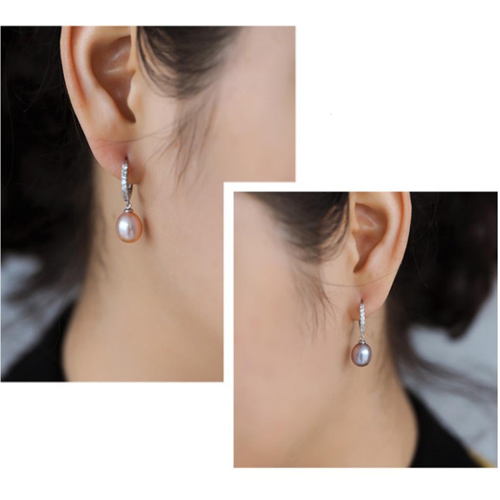 2X Жемчужные серьги Подвеска на ухо Модная бижутерия Разноцветные Тонкая работа Не ржавеющие Милый подарок Женские аксессуары