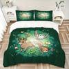 3pcs Cute Little Animals Quilt Set - Soft and Comfortable Bedroom, Guest Room and Dorm Decor Bedding Set 1 Quilt Cover + 2 Pillowcases.N029