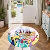 Princesses Round Area Rug Perfect for Living Rooms Balcony Game Room Dining Room Antislip Round Carpet Office home decor Birthday Christmas Gift