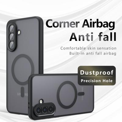 Чехол для Samsung Galaxy A56 A55 A36 A35 A34 A25 5G Magsafe Противоударный Встроенный Уголок с Подушкой Безопасности Не желтеющий Материал Мягкая Крышка
