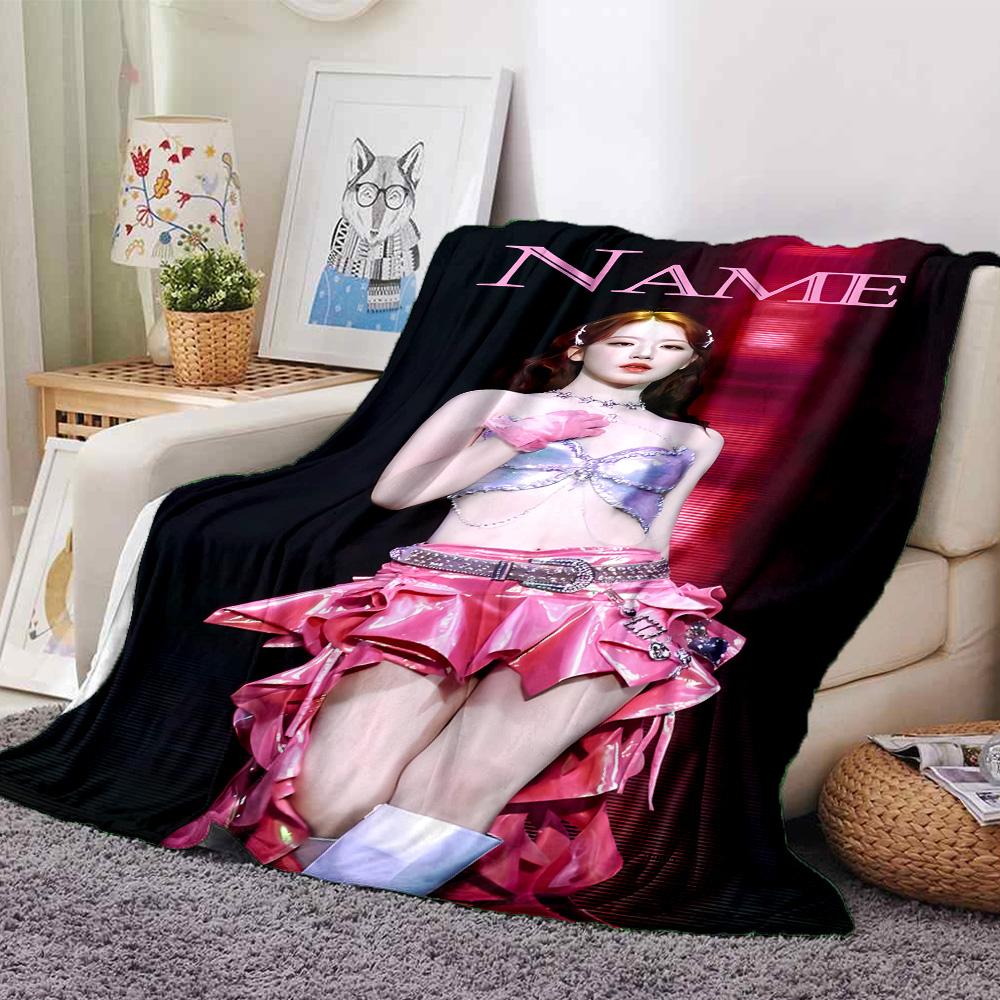 Customiz Name Personality Wonyoung Blanket Soft &Warm Sofa Office Bed Travel Lunch Break Blanket, Gift Suitable All Seasons
