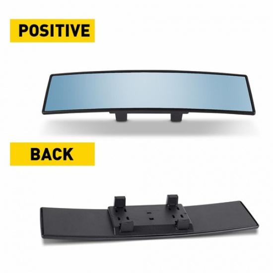 270MM Universal Flat Wide Interior Clip On Rear View Blue Glass Mirror