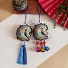 Chinese Spring Festival Bell Pendant with Tassel Car Hanging Ornaments  National Wind Style