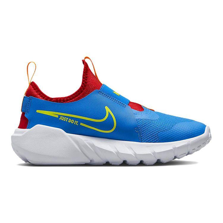 Nike Детские кроссовки Flex Runner 2 GS Photo Blue Atomic Green, университетский красный, университетский золотой DJ6038-402