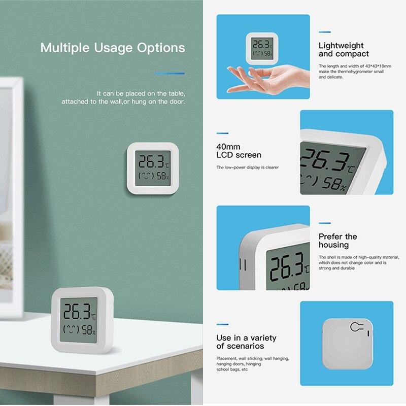 Tuya Smart WiFi Zigbee Temperature Humidity Sensor Hygrometer Wireless Alexa Google Compatible Backlight Remote Home Monitoring