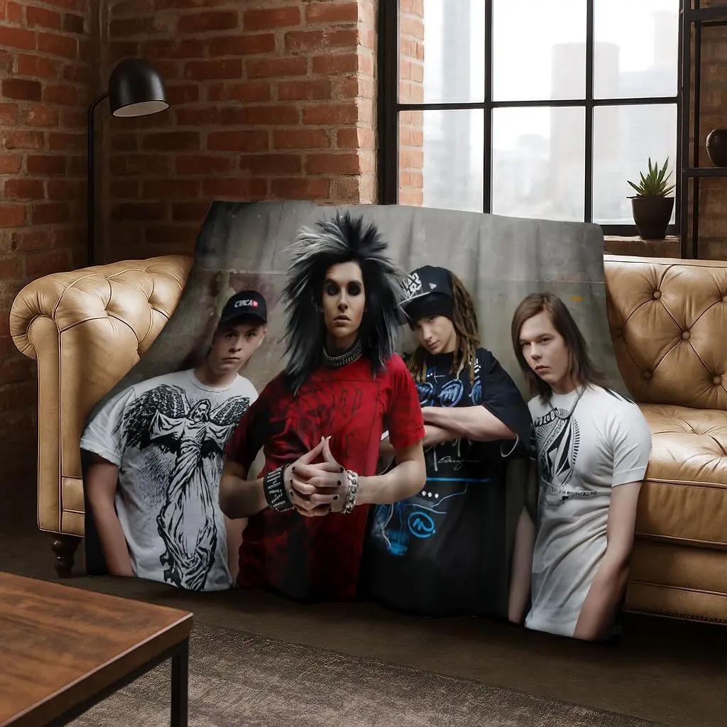 Модное Арт Фланелевое Одеяло Tokio Hotel Билл Том Каулитц, Уютное Мягкое Пледное Одеяло для Дома Спальни Кровати Дивана, Подарок