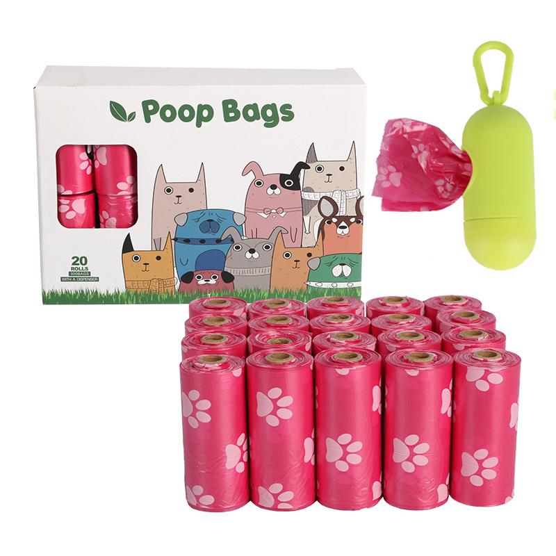 EPI Biodegradable Dog Poop Bags Lavender Scented Pet Poop Bags With Holder Extra Thick Leakproof Dog Poop Bags With Dispenser