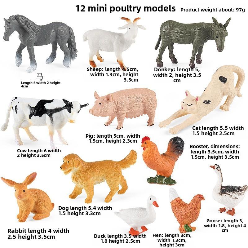 Miniature Wild Animal Figurines Collection With Static Plastic Figures For Home Display And Gift