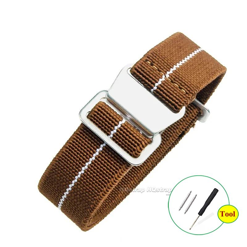18 мм 20 мм 22 мм Нейлоновый ремешок для Amazfit Мужской браслет для Samsung Galaxy 3 Войска Парашютный рюкзак Ремешок для часов Холщовый нейлоновый ремешок