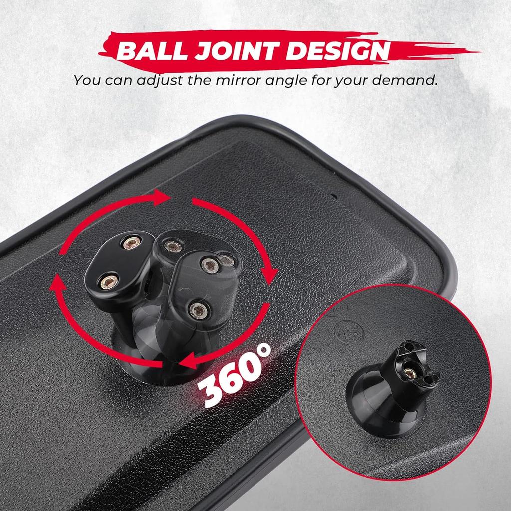 Зеркало для трактора KEMIMOTO, Зеркала для сельскохозяйственного экскаватора, Совместимые с фронтальным погрузчиком, экскаватором, сельскохозяйственным трактором, например, John Deere, Case IH, Agco, New Holland,