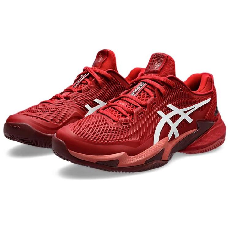 Asics Мужские кроссовки Court FF 3 Novak Clay Cranberry красный белый 1041A362-962
