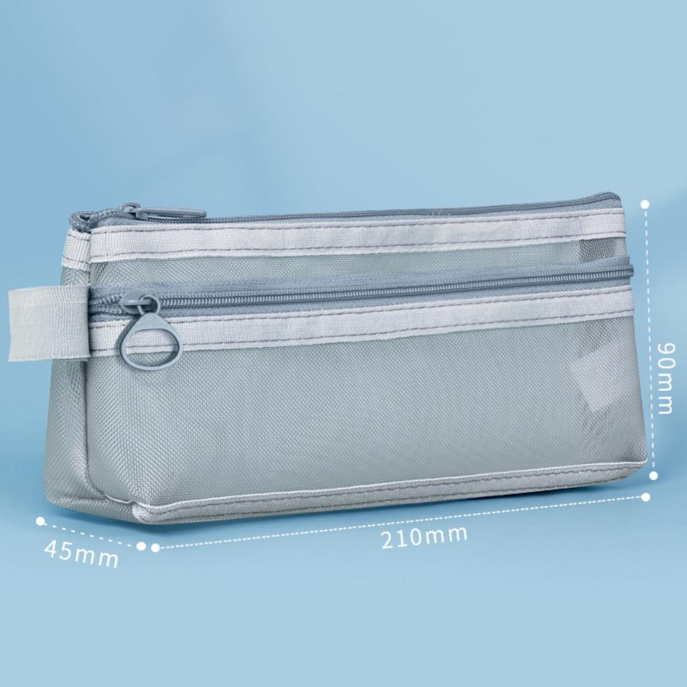 Сетчатый пенал Прозрачная косметичка Новые прозрачные пеналы Школьные офисные принадлежности