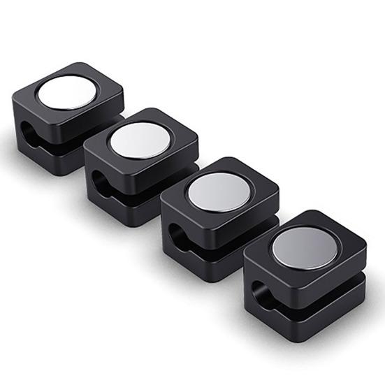 Cable Organizer Adjustable Magnetic Cable Clip Self-adhesive Cord Holder Home Office Under Desk Nightstand Wall Cable Management Organizer Cable Fixer