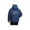 Adidas Logo Print Stand Collar Down Jacket Men Outerwear Blue HR5242