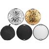 5 In 1 Reflective Cloth Round Double Handle Foldable Reflector Panel for Indoor Outdoor Photography