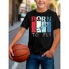 European Sizes Boys' Football-themed T-shirt, with a Comfortable and Creative Design, Is the Ideal Choice for Short-sleeved Summer Casual Wear