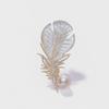 Eternal Charm Feather Brooch: Exquisite Mother-of-Pearl Design, Fashionable and Versatile Gift