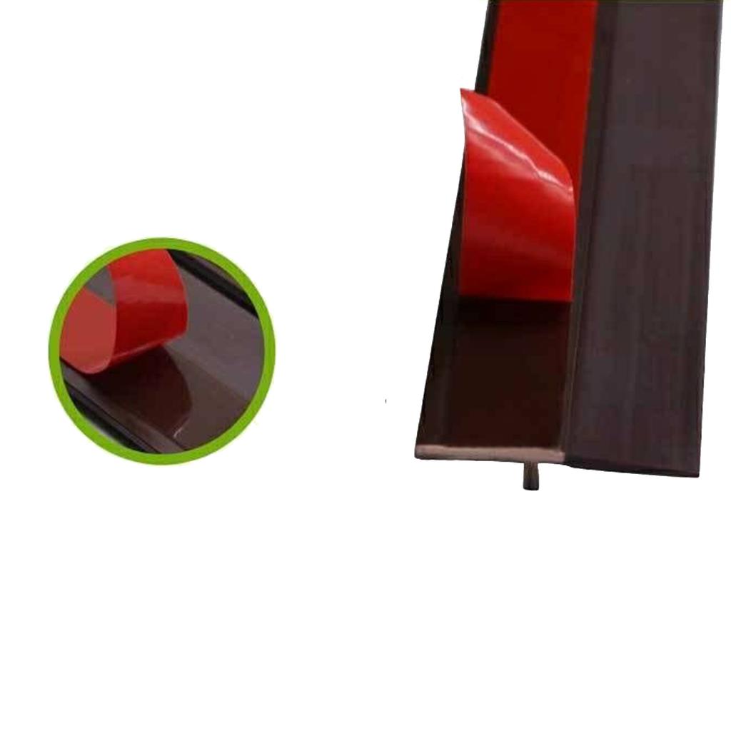 Door Edge Strip Bottom Sealing Self Adhesive Dust Proof Soundproofing Weather Protection Trim Brown