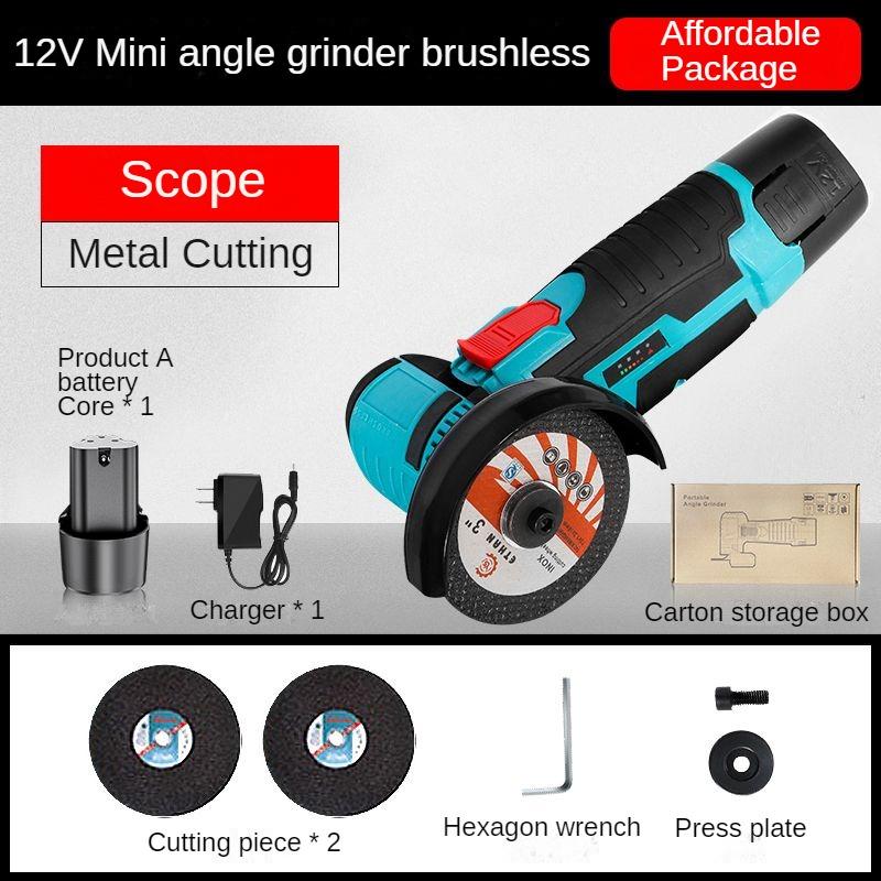 12V brushless/wire drawing Angle grinder 1PCS lithium battery 450W 18500Rpm cordless mini polishing machine cutting and grinding