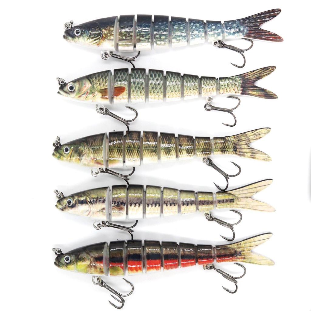 Биомиметическая 8-секционная жесткая приманка для рыбалки на открытом воздухе, 13,5 см/26 г.