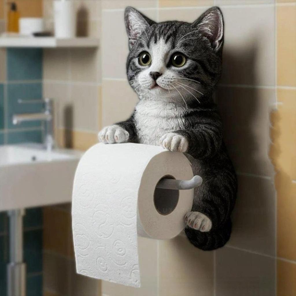 Милый тематический диспенсер для рулона туалетной бумаги для ванной комнаты, настенный, для хранения, из полимерного материала, компактный, экономящий место, домашний декор