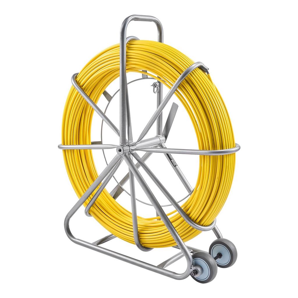 Fish Tape Puller Fiberglass 656 ft 5/16 in Wire Cable Running Duct Rodder
