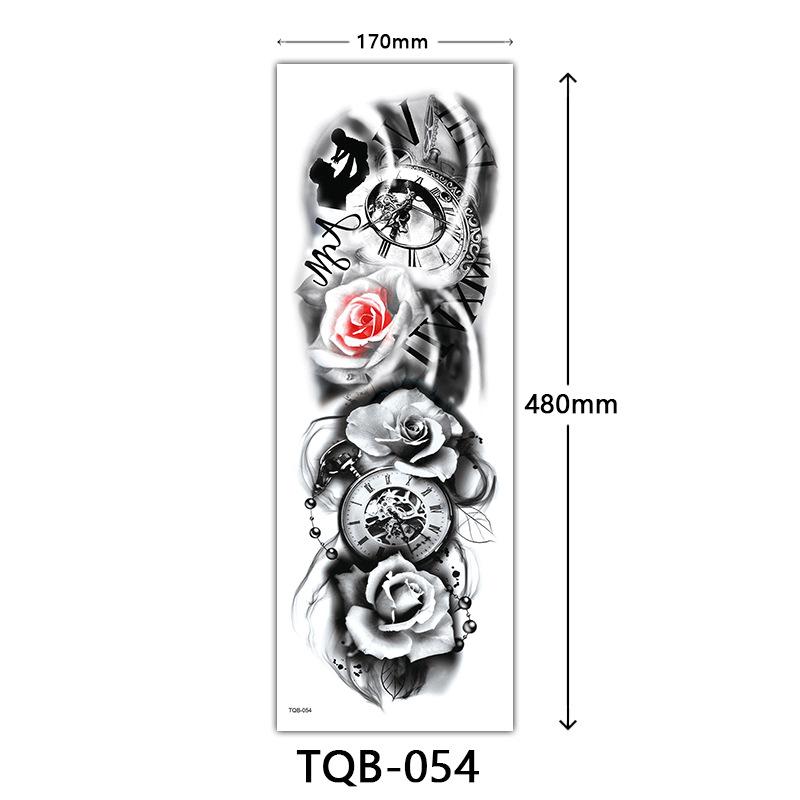 Наклейка-тату на всю руку, Наклейка-тату на всю руку с большой картинкой, Наклейка-тату с цветами на руку Тату