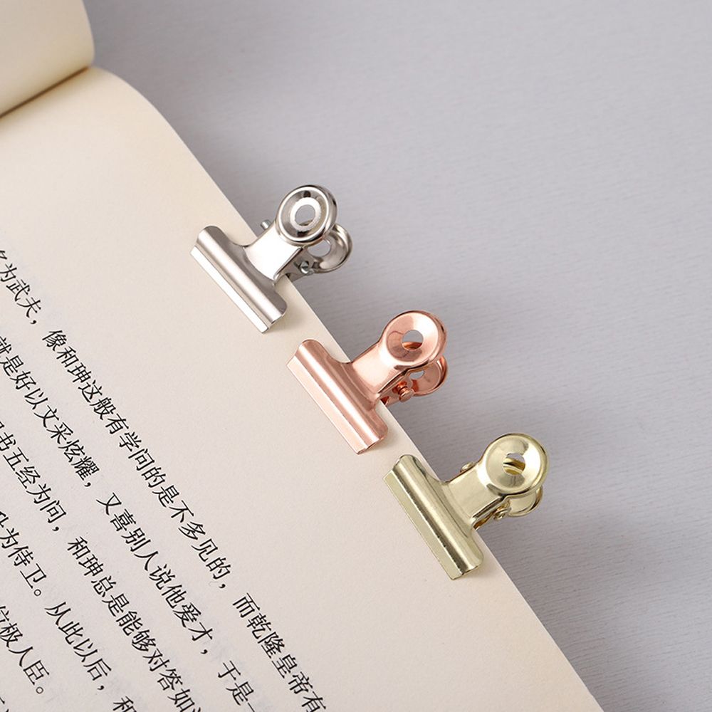 Stationery Memo Clip School Office Supplies Paper Clips Binder Clip Round Metal Clamp Ticket Clamp
